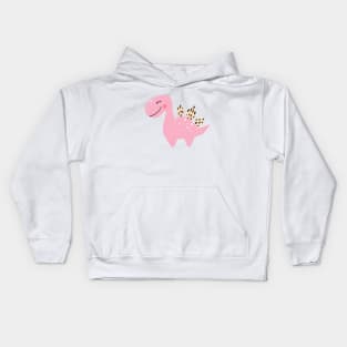 Pink Baby Grirl Dinosaur Kids Hoodie